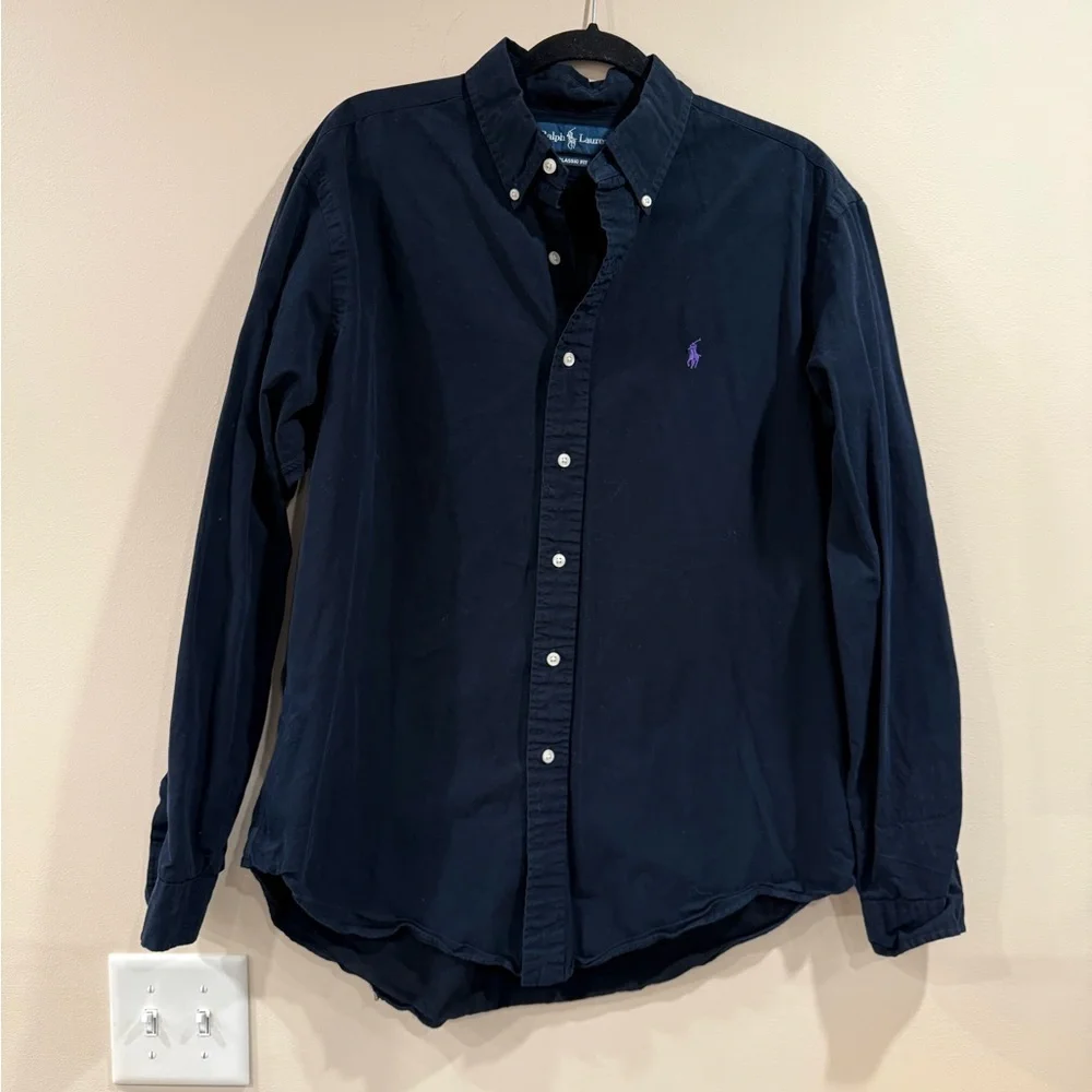 🔥Ralph Lauren Men's Navy Blue Shirt Size L EU🔥